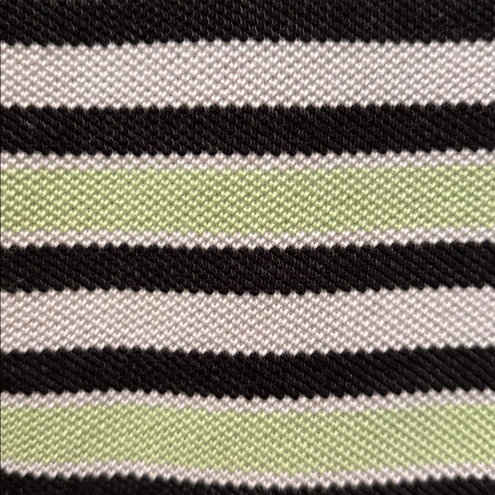 Talbots Black and Green Striped 3/4 Top Size M - Picture 2 of 4